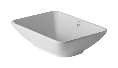 Obrázok produktu pre Umývadlo na dosku BACINO s miskou o HLB 550x420mm bez otvoru na batériu biele biele