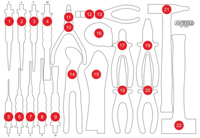 Imagen del producto de KS TOOLS 811.2022-97: Caja de surtido con insertos de espuma