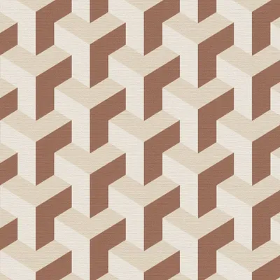Produktbild von 3D-Tapete Würfeloptik Beige Terracotta - Vliestapete geometrisch modern - Mustertapete livingwalls (KG-174639)