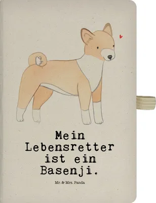 Produktbild von Mr. & Mrs. Panda Journal Basenji Lebensretter - Transparent - Geschenk, Kladde, Reisetagebuch, Notizbuch A5, Tagebuch, Kongo-Terrier