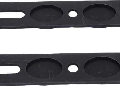 Image de 4 supports de plaque d'immatriculation sans cadre, fixation à encliqueter étanche pour plaques d'immatriculation européennes