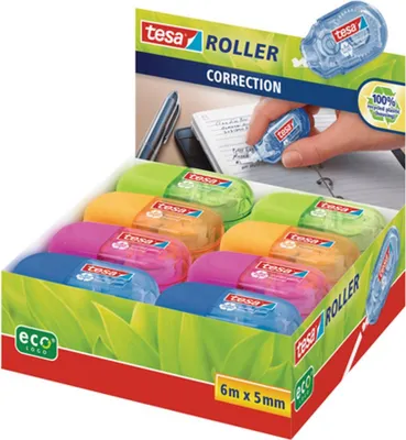 Produktbild von Tesa - Korrektur Moller Eco Mini 5mmx6m Box bis 16st | Zeigen Sie ein 16 -Stück an | 16 Stücke