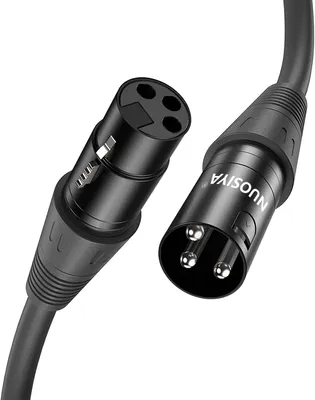 Immagine prodotto di 2 cavi XLR da 2 metri, confezione da 2, connettori microfonici XLR bilanciati, maschio-femmina