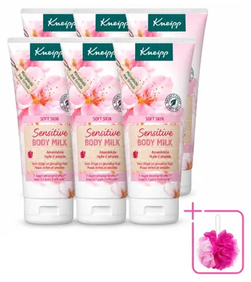 Imagen del producto de 6 x Loción corporal Kneipp para piel sensible, aroma a flor de almendro - 200 ml - Paquete económico - 6 unidades