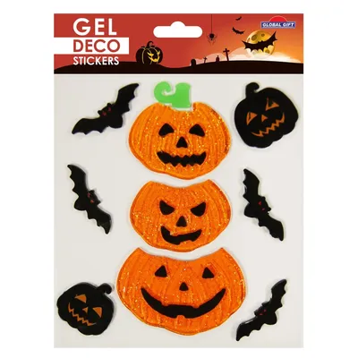 Zdjęcie produktu dla Naklejki żelowe na Halloween - dynie