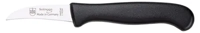 Schälmesser 15,5 cm, Edelstahl, Kunststoffgriff, Schwarz