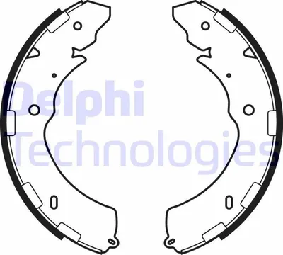 Produktbild von DELPHI Bremsbackensatz Trommelbremse Hinten für ISUZU D-MAX (TFR, TFS) 295mm LS2064