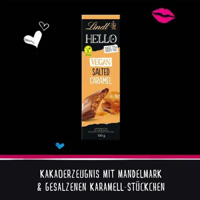 Produktbild von Lindt Hello Vegan Salted Caramel Tafel 100g