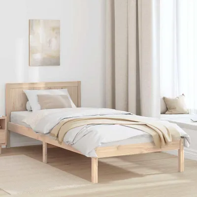 Immagine prodotto di Maison Exclusive - Struttura letto marrone 100 x 200 cm in legno massello di pino