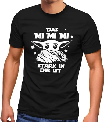 Produktbild von Herren T-Shirt Parodie Spruch Das mi mi mi stark in dir ist Fun-Shirt Moonworks® schwarz XL