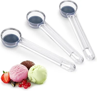 Produktbild von Eisportionierer Acryl 35mm 3er Set Transparent Eislöffel Portionslöffel