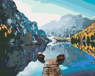 Produktbild von Zuty - Malen nach Zahlen - BOOTE AUF DEM BRAIESSEE, 40x50 cm, ohne Keilrahmen