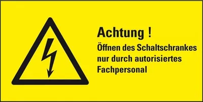 Produktbild von Dreifke® Aufkleber I Warn-Kombischild Achtung! Öffnen des..., RoHS konform, F...