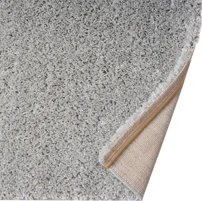 Produktbild von Teppich Prime Shaggy Hochflor Einfarbig Grau Weich für Wohnzimmer, Schlafzimmer, küche