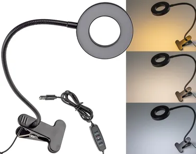 Produktbild von LED Klemmleuchte mit USB-Betrieb 40cm Schwanenhals, dimmbar, 55lm