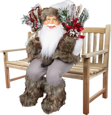 Produktbild von Weihnachtsmann 45cm Klaus Kantenhocker Dekofigur Weihnachten