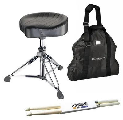 Immagine prodotto di Sgabello per batteria K&M 14000 Gomezz con borsa e bacchette