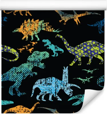 Produktbild von 10m VLIES TAPETE Rolle Kinderzimmer Junge Kinder Dinosaurier Lächeln XXL