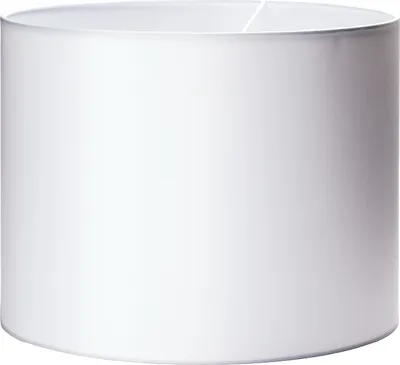 Obrázek produktu pro Stínidlo (Ø 40 cm), tkanina, výška 30 cm, kulaté, montáž do objímky E27 42 mm, náhradní stínidlo pro závěsná svítidla, stojací lampy, stolní lampy, bílé