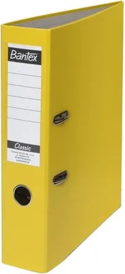 Image de Classeur A4 BANTEX 5 cm - jaune, spacieux et résistant