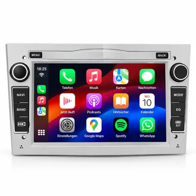 Imagen del producto de JUNSUN: Radio para coche Android de 7 pulgadas, compatible con Opel Astra H, Corsa D, Zafira B, Vectra C, con 2GB de RAM + 64GB de ROM, CarPlay y Android Auto inalámbricos, GPS, color plateado
