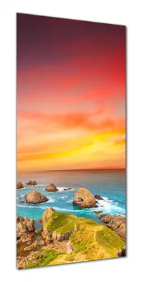 Produktbild von Wallario selbstklebende Duschrückwand 90 x 200 cm mit Motiv Himmel am Abend - Wandverkleidung mit Hochglanzlaminat in Glasoptik