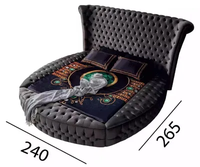 Produktbild von Bett Chesterfield Polsterbett Luxus Schlafzimmer Design Betten Textil Samt Neu