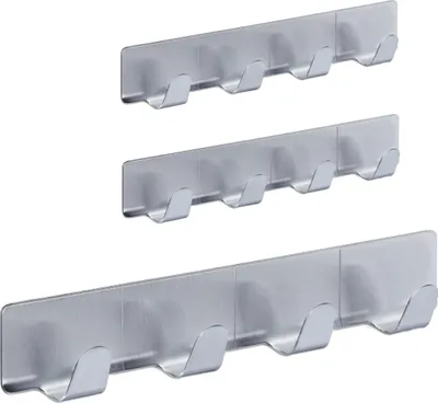 Produktbild von relaxdays Hakenleiste selbstklebend 3er Set
