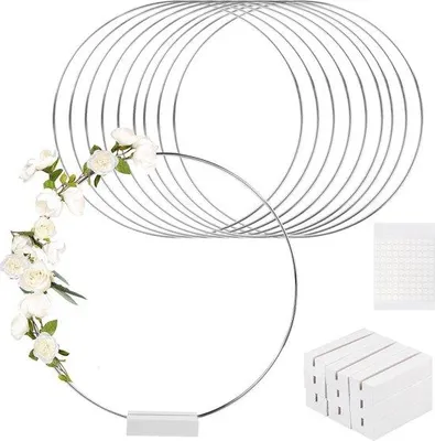 Produktbild von Famanu Metallringe 10 Stück 30 cm - Bastelringe für kreative Projekte