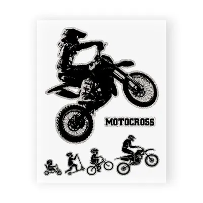 Image de Autocollant Evolution Biker Motocross 10x12cm
