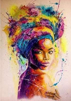 Immagine prodotto di 40x30 cm Quadro diamante fai da te Donna con turbante