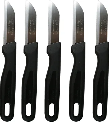 Produktbild von Solingen Schälmesser - Edelstahl - Schwarz - 5-teilig - Ohne Klingenabdeckungen