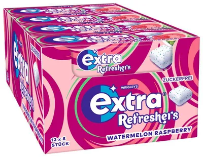 Produktbild von EXTRA REFRESHERS Watermelon Raspberry 12x8 Stück (12 Packungen - SK)
