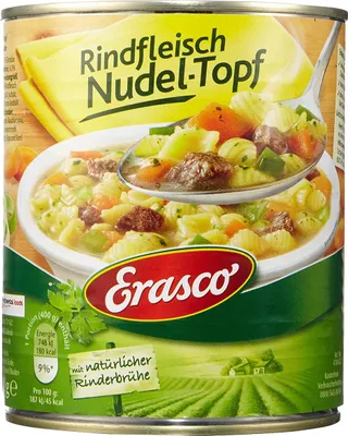 Image de Erasco Potée de nouilles au bœuf avec bouillon de bœuf naturel 800g
