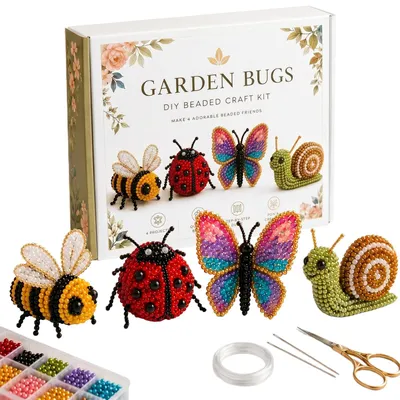 3D-Kralen-Bastelset Tiere, 4 Garteninsekten, DIY