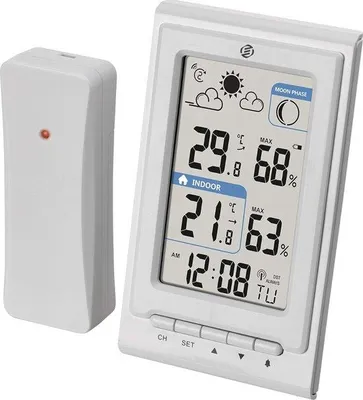 Image de Station météo sans fil avec thermomètre, baromètre et hygromètre pour l'intérieur et l'extérieur