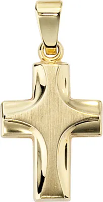 Produktbild von JOBO Anhänger Kreuz 585 Gold Gelbgold teilmattiert