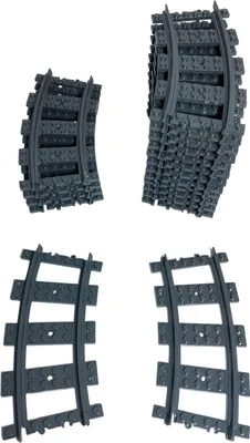 Immagine prodotto di Binario ferroviario LEGO® City Curva grigio scuro - 53400 NUOVO! Quantità 25x