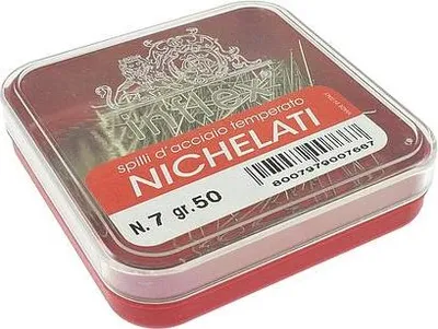 Obrázok produktu pre Oceľový špendlík, poniklovaný, 32x0,6 mm (box 50 g) - TVRDENÝ