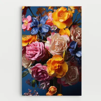 Produktbild von ARTHUB® Leinwandbild 80x120 cm, Colorful Flower Bouquet | Wohnzimmerdekoration, Hängende Bilder, Wanddekoration, Heimdekoration, Blumen, Blumenstrauß