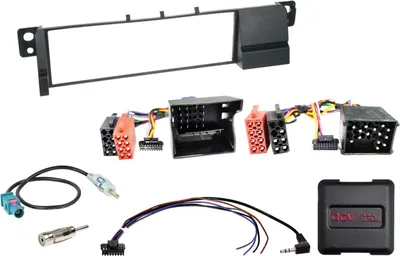 Image de Kit 1-DIN compatible avec BMW Série 3 (E46) 07/1998-02/2007 SWC/antenne