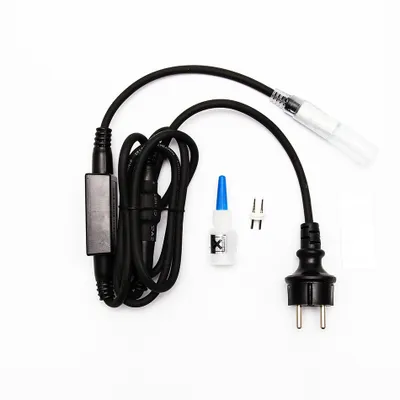 Produktbild von Starterset für Beleuchtungskabel, schwarz, IP67