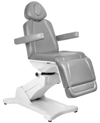 Immagine prodotto di Poltrona estetica elettrica Azzurro 869A, girevole, con 4 motori, di colore grigio