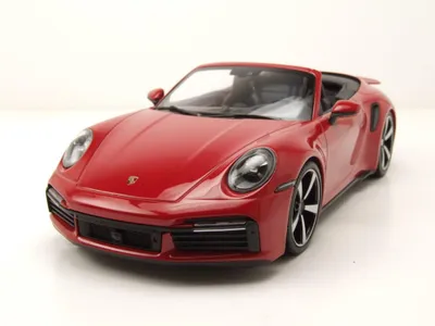 Produktbild von Minichamps 155069084 Porsche 911 (992) Turbo S Cabrio 2020 rot 1:18
