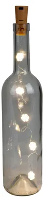 Produktbild von Flaschen-Lichterkette Weihnachten Winter Schneeflocke Korken Flaschenlicht LED warmweiß inkl. Batterie