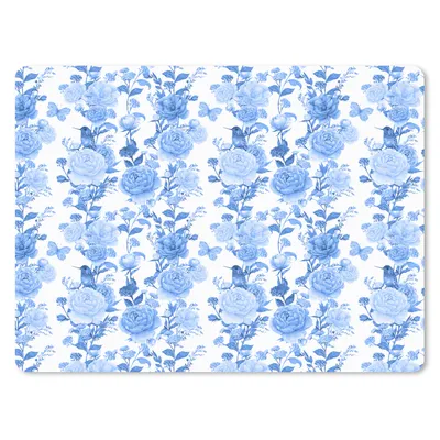 Produktbild von MuchoWow® Mauspad Mousepad Blumen - Rosen - Blau 40x30 cm - Mousepads - Maus Mat - Pad - Mausunterlage - Anti Rutsch