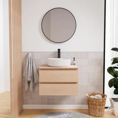 Produktbild von SORRENTO Einzelwaschtisch-Unterschrank 60 cm + Waschbecken + Armatur + Spiegel