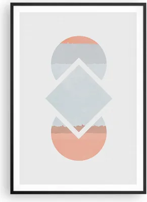 Produktbild von Gerahmtes Poster - Schwarzer Rahmen - Stück Geometrisch Diamant - 70x100 cm - Wand Bild - Wanddeko - Wandbilder - Kunstposter - Wandposter - Bilderrahmen - Bilder - Kunstdruck - P2BPA70x100-4690