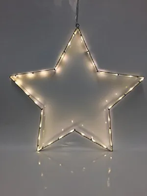 Produktbild von Best Season LED-Silhouette Stern Metall silber 1x50x52 innen SA024