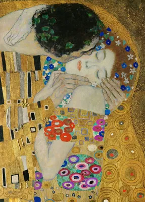 Produktbild von Legendarte - Kunstdruck auf Leinwand - Der Kuß (Detail) Gustav Klimt - Wanddeko, Canvas cm. 80x100